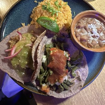 Madrina Cocina Mexicana signature dishes EnchiladaAl Pastor TacoCarne Asada